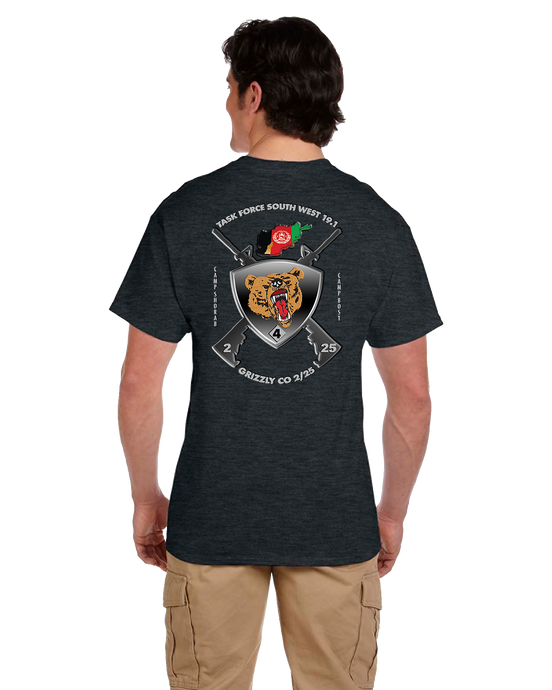 Grizzly Pride #2 T-Shirt - Heather Black