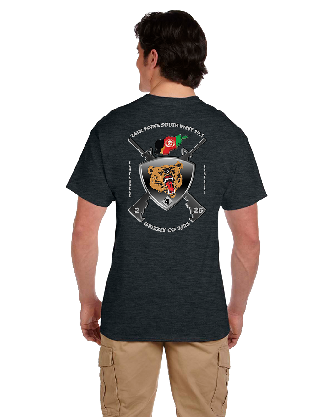 Grizzly Pride #2 T-Shirt - Heather Black