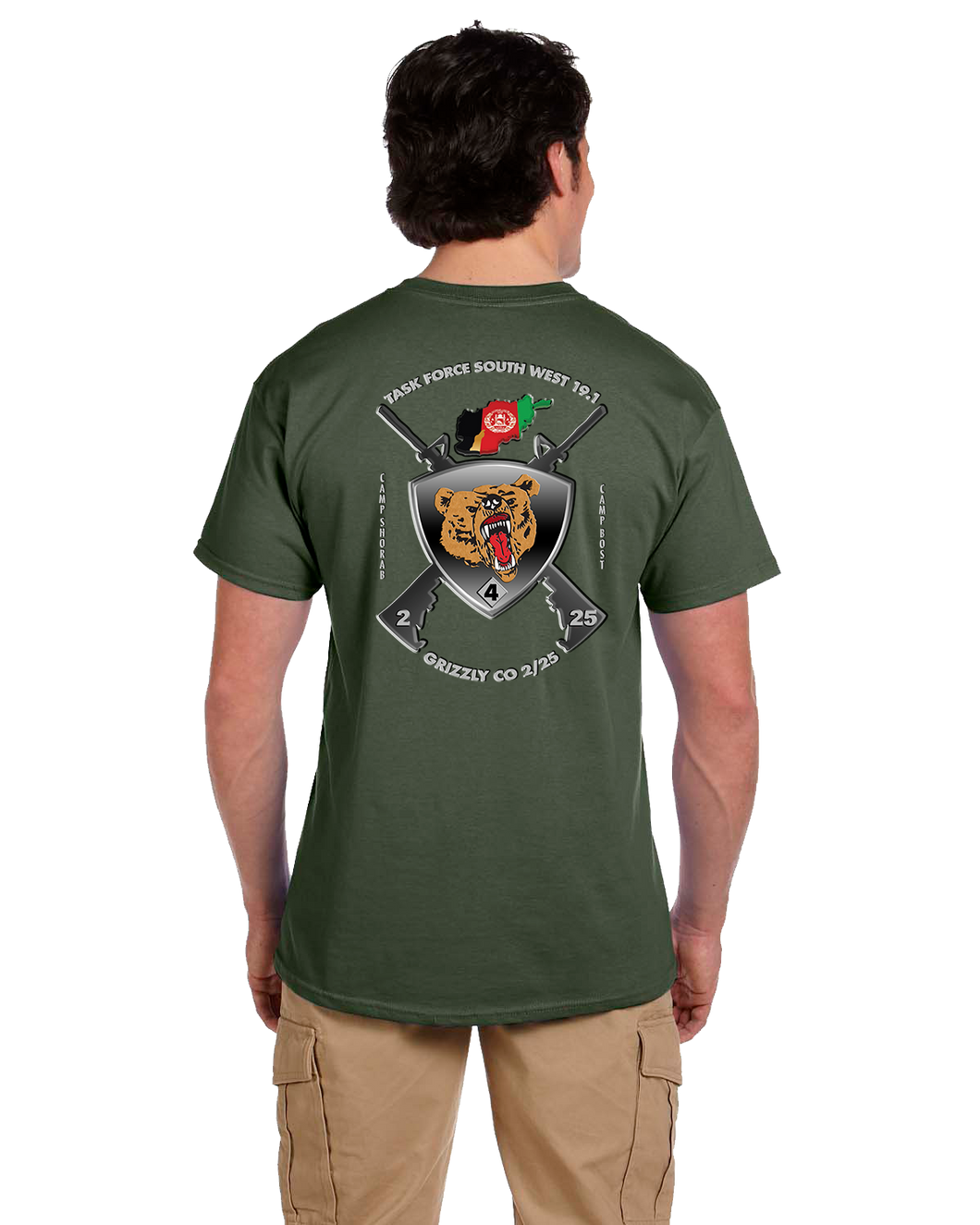 Grizzly Pride #2 T-Shirt - Olive Green