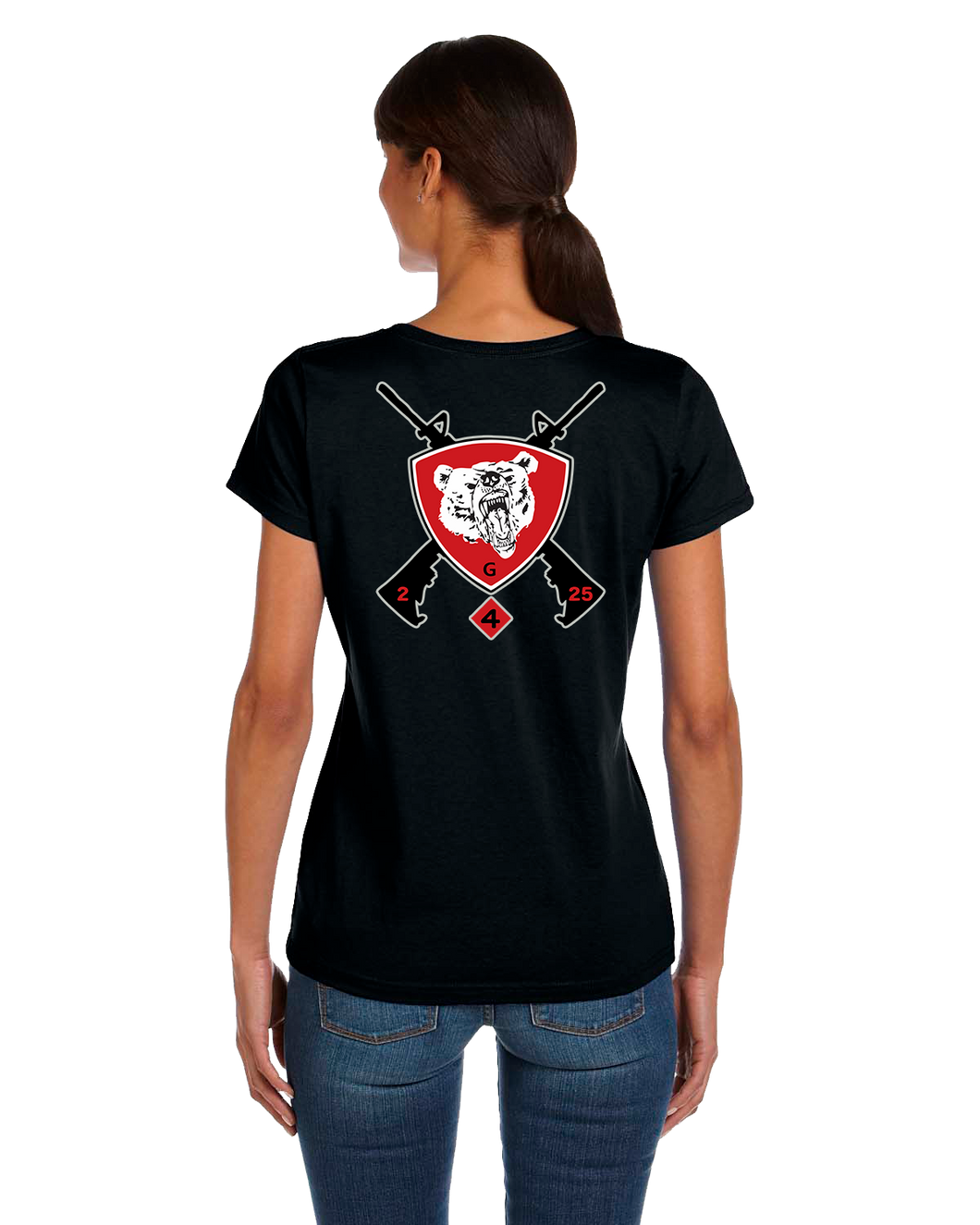 Ladies Grizzly Pride #1 T-Shirt - Black